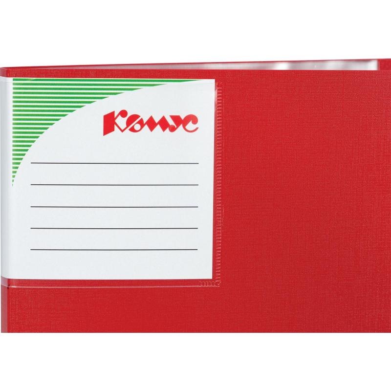 Папка файловая 40 файлов Комус Шелк красная