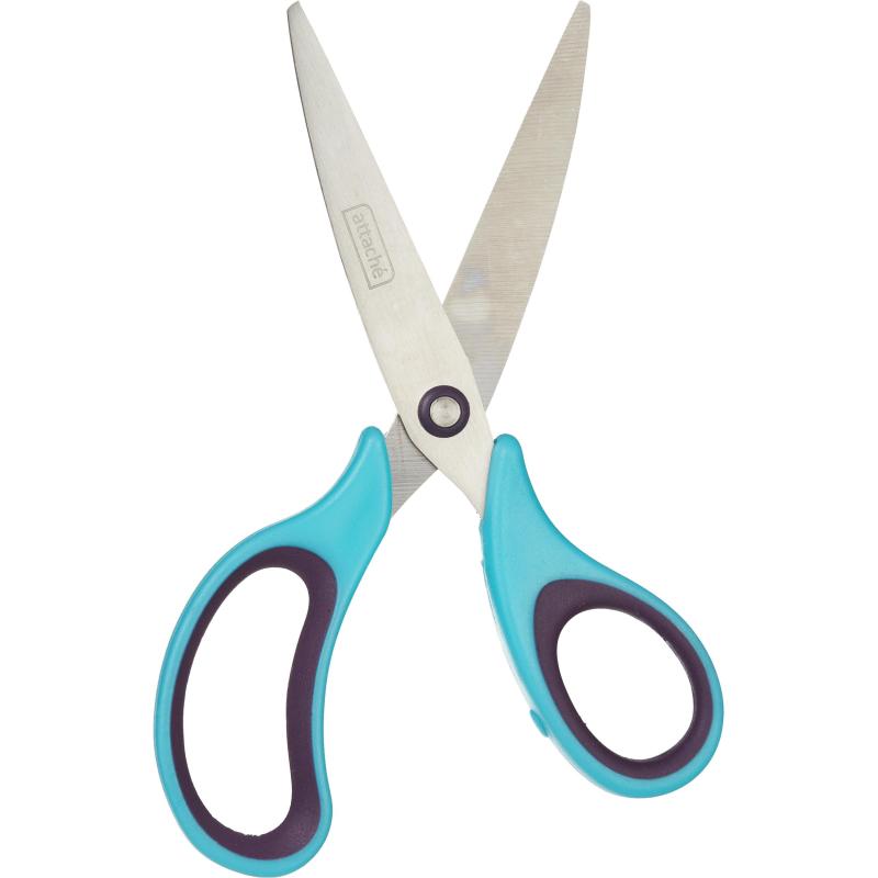 Ножницы Attache Town 170мм эргоном. руч. без покрытия, цвет фиол/голуб