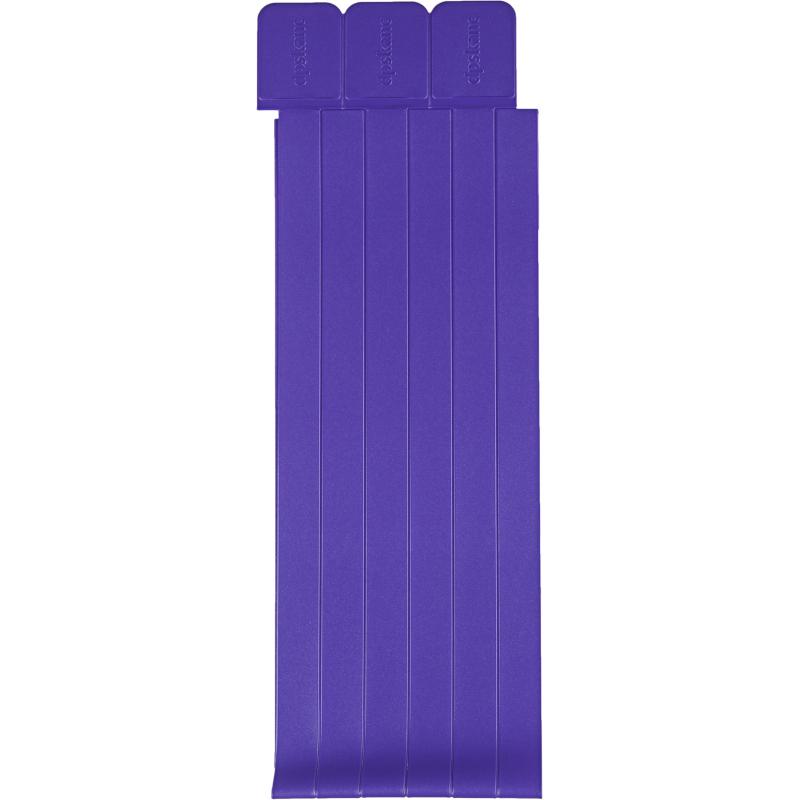 Закладки самоклеящиеся для книг, прямые, набор 6 шт,350мкм,фиолет, 2921-110