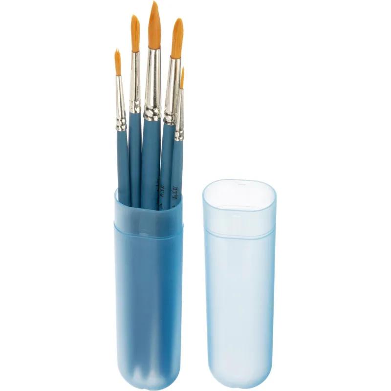 Набор кистей с пеналом Классика цвета,5шт.СИНТЕТИКА(круглые№1-5)34С 2261-08