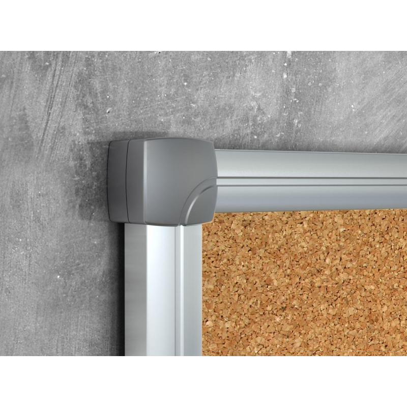 Доска для информации комб.пробковая/магн-маркерн лак 90х120см алюм.р Combo