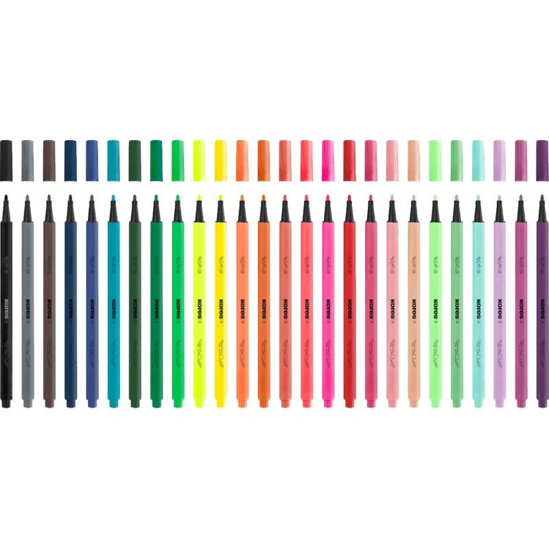 Фломастеры K-BEATS наб 26цв в коробке,пастель,неон.цв