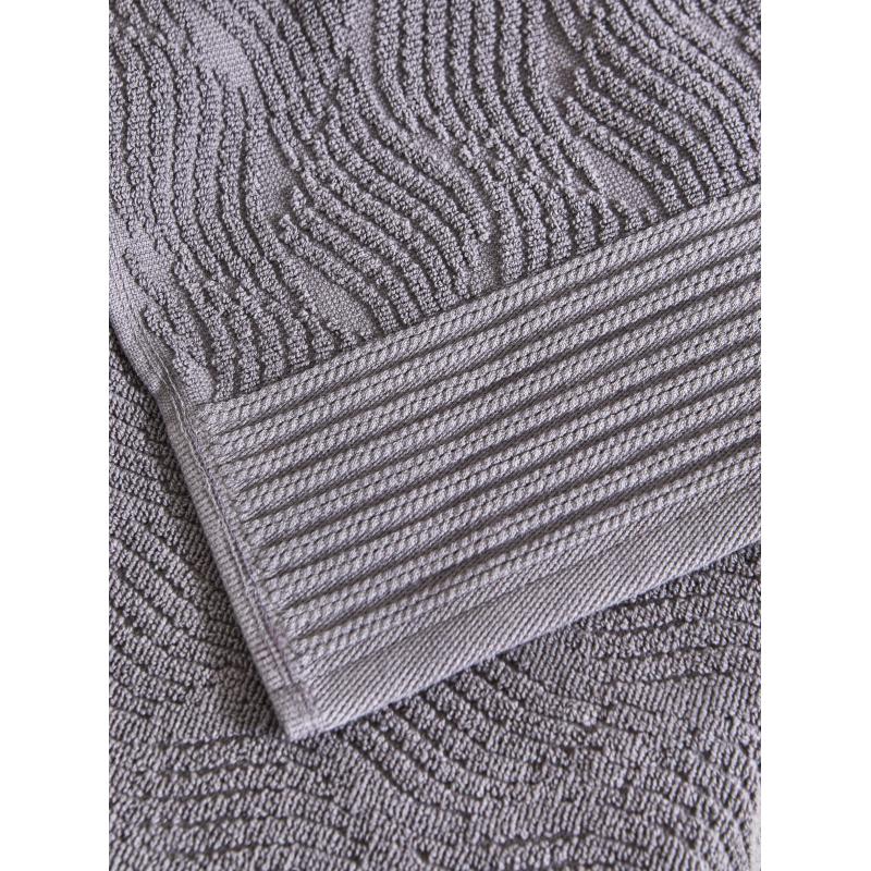 Полотенце махровое банное бордюр Жаккард 70х120 см ,500 г/м2, Антрацит