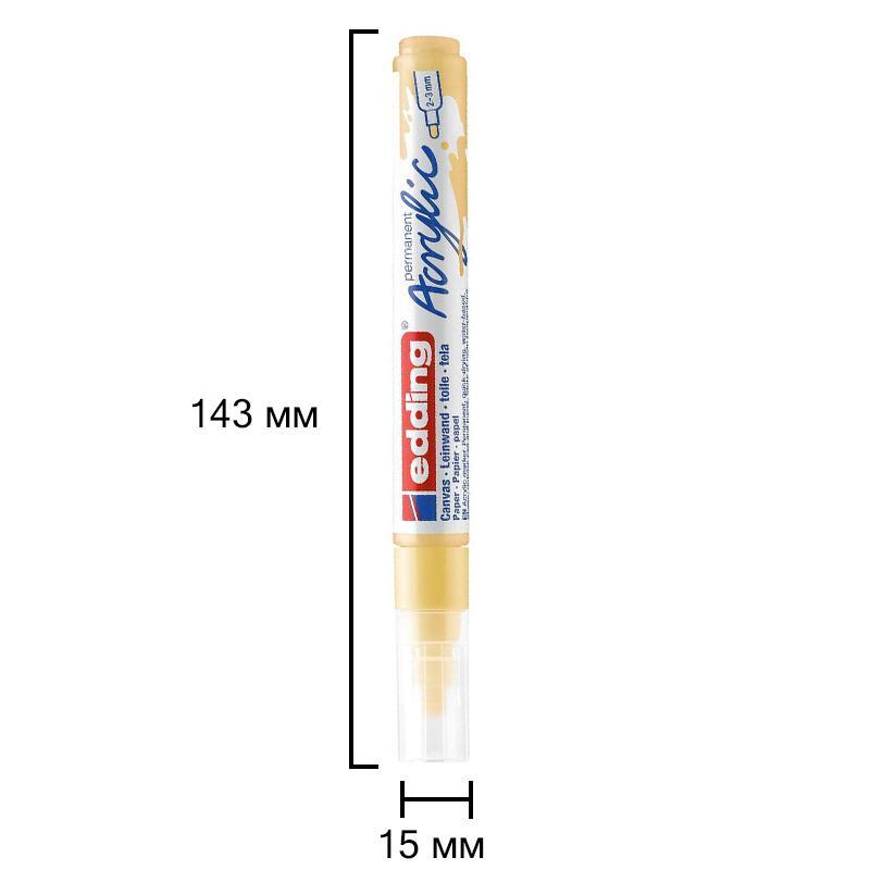 Маркер акриловый Edding 5100/915.кругл.нак. 2-3 мм. Цвет Пастельный желтый