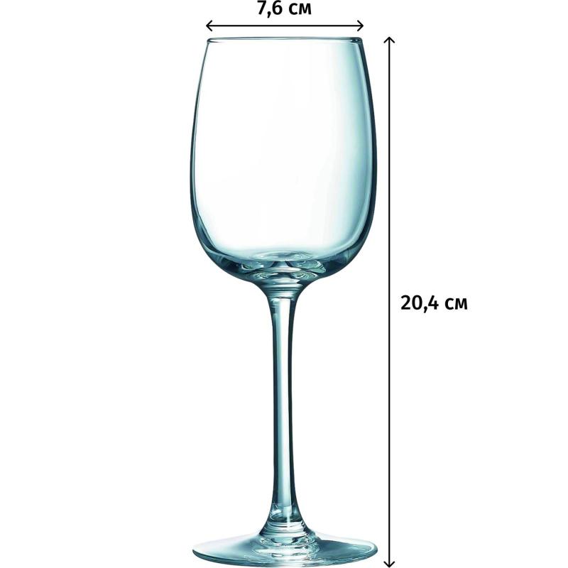 Бокал для вина 300 мл. d=76 мм. h=204 мм. Аллегресс, 12шт/уп, 51644