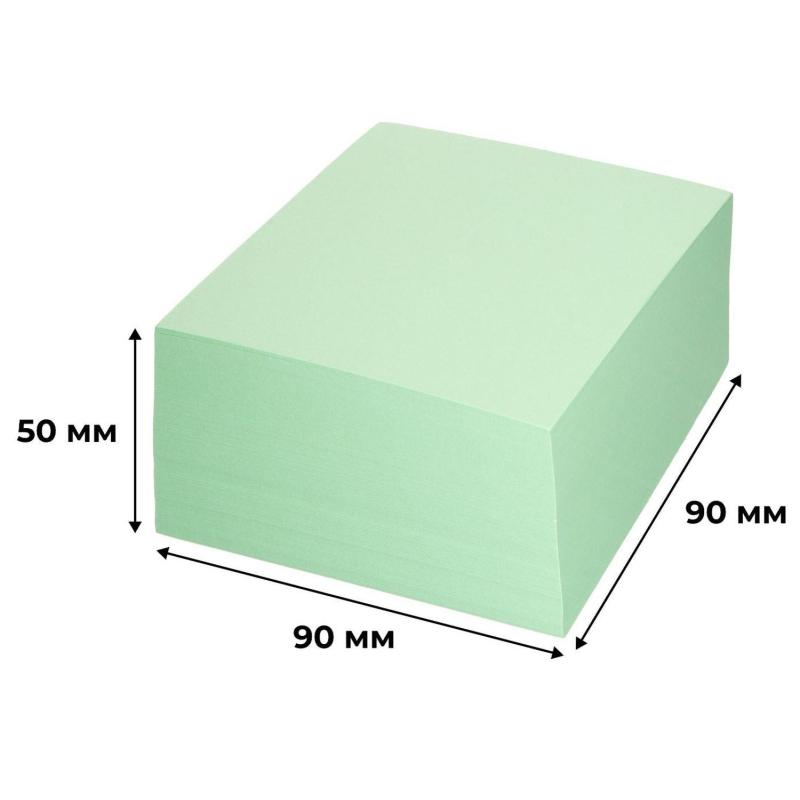 Блок для записей Комус BC 90х90х50 зеленый пастель 80г на склейке