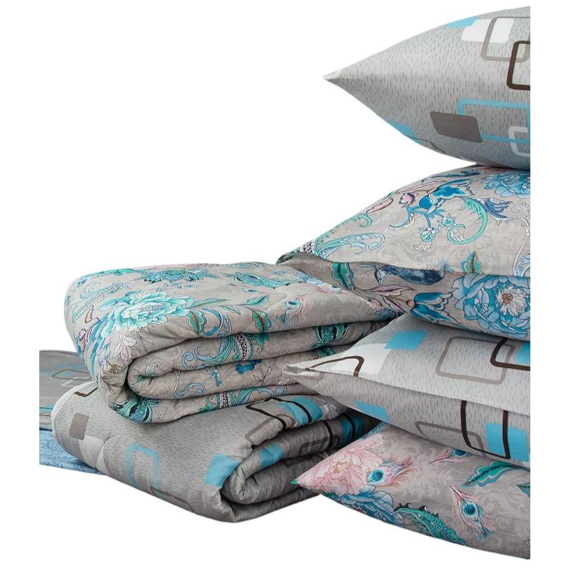 Набор спальный Летний 1,5сп (одеяло, 2 нав.-70х70, простынь- ПЭ 100%), микс