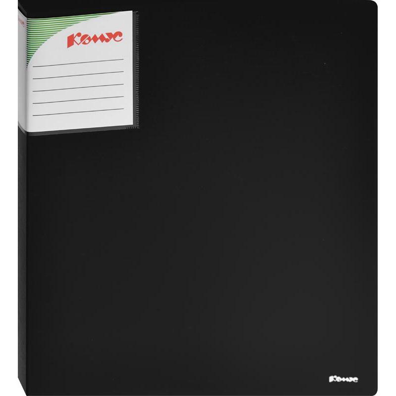 Папка на 2-х кольцах Комус Шелк 25мм черная