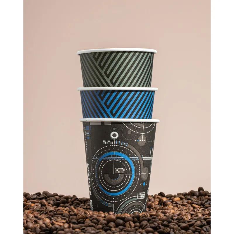 Стакан одноразовый бум 1-сл 350 мл d-90мм Механизмы (MIX) 50шт/уп