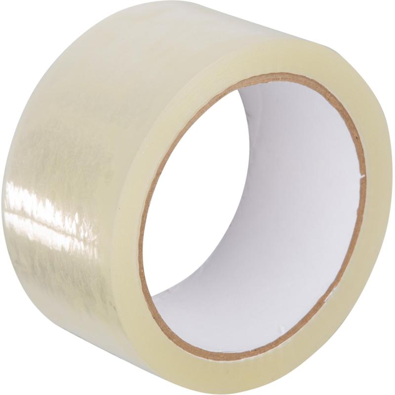 Клейкая лента упаковочная 48ммх66мх38мкм, прозрачная, 6 шт/уп