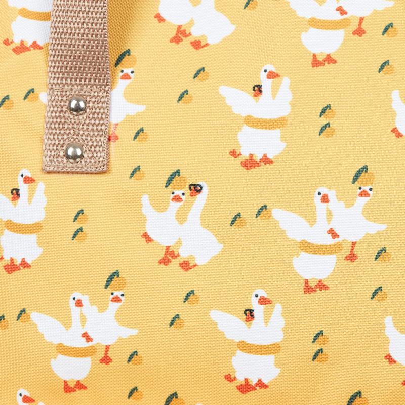 Рюкзак  Квадро Гуси,  желтый, 1 отд., 3 кармана,37х28х13