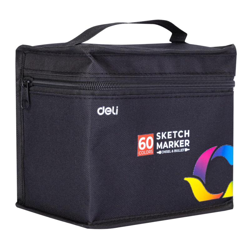 Набор маркеров для скетчинга Deli 60цв. двухстор., E70806-60