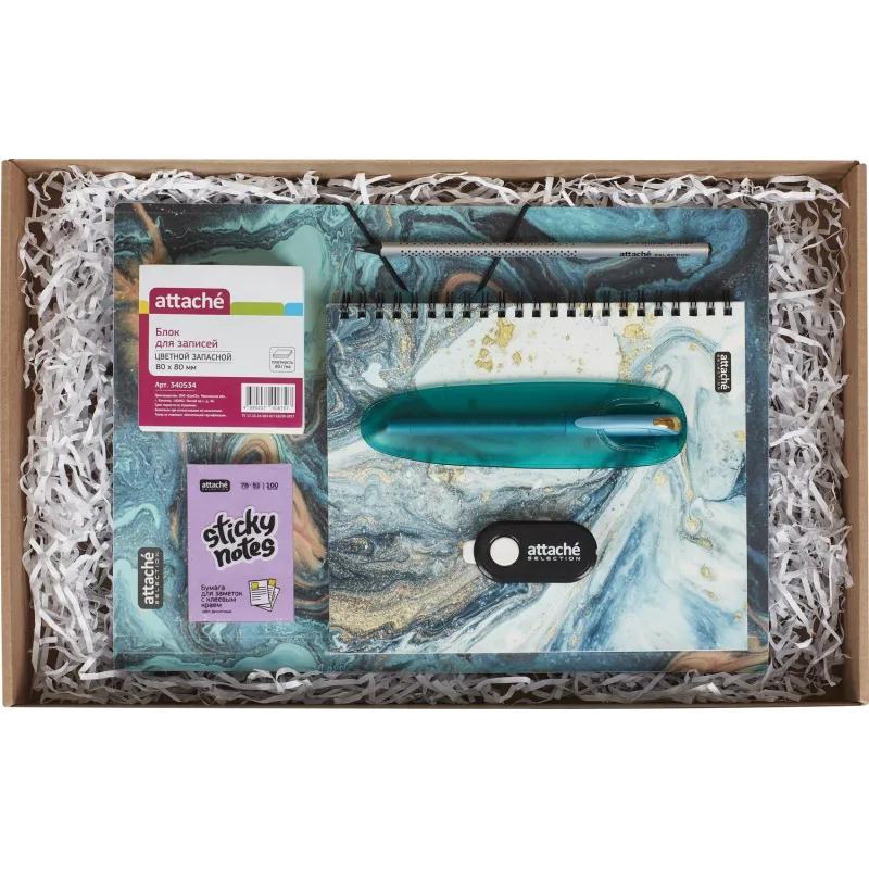 Набор канцелярский подарочный Attache Selection Fluid бирюзовый
