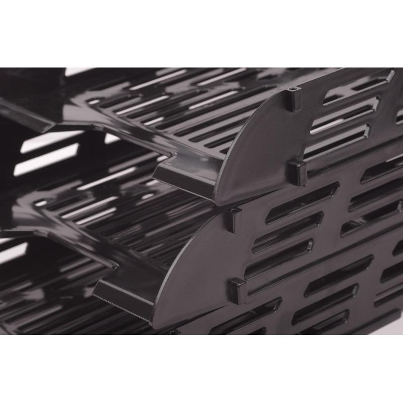 Лоток горизонтальный для бумаг Attache 2шт/на на металл стержнях черный