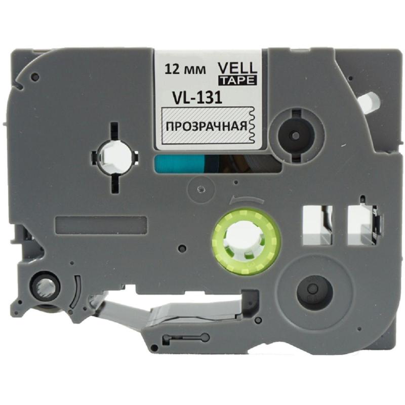 Картридж Vell VL-131 (Brother TZE-131, 12 мм, черный на прозрачном) для PT