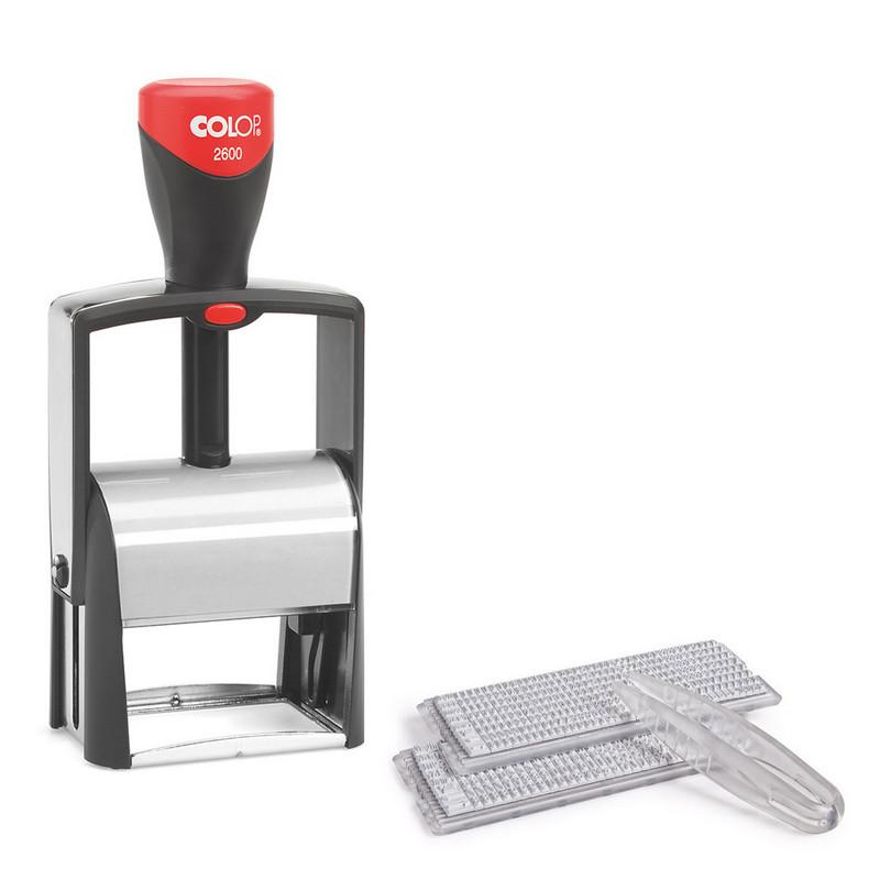 Штамп самонаборный металл. 9 строк S2600-Set 37х58мм 2 кассы Colop