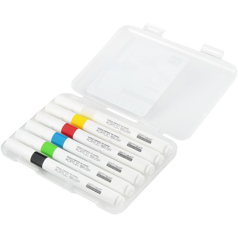 Набор маркеров кистей акриловых Sketch&Art, 6 цв., 22-0153