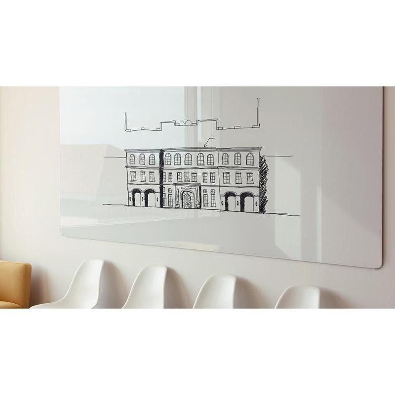 Доска стеклянная магнитная, 120х240, Attache, белый