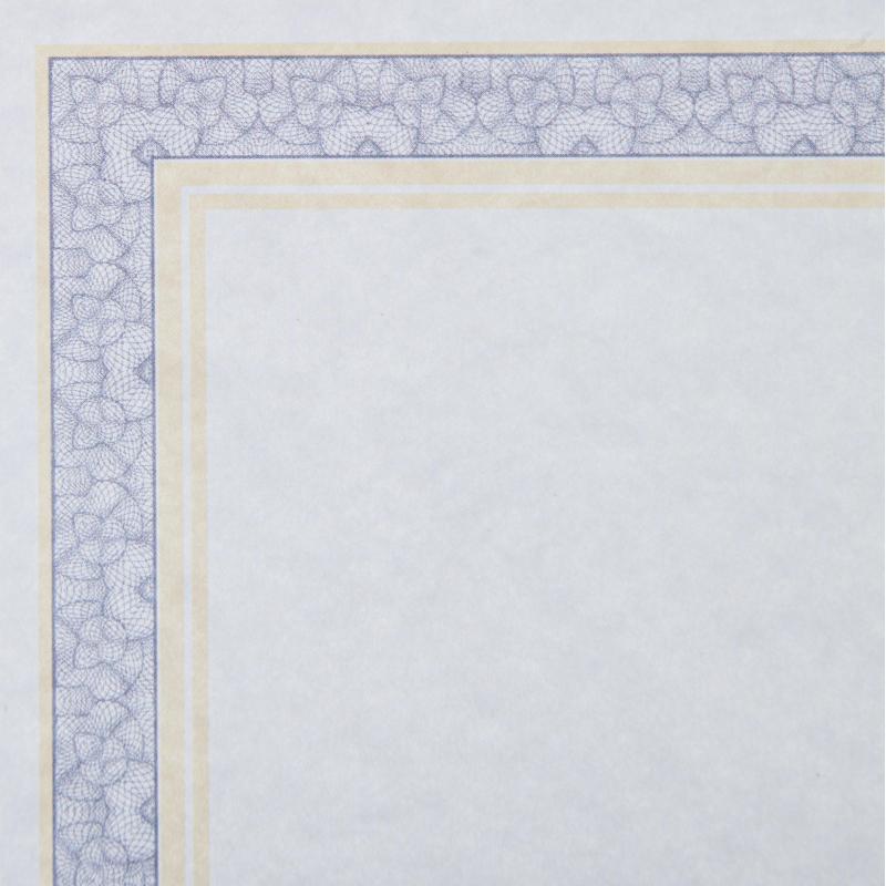 Сертификат-бумага А4 Attache двойная рамка сине-оранжевая ID8, 25шт/уп