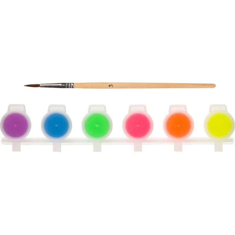 Краски по ткани флуоресцентные 6 цв. в блок-таре, 5 мл 32С 2147-08 набор