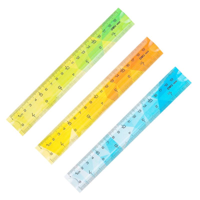 Линейка 20 см Deli EH650, гибкая, цвет в ассортименте