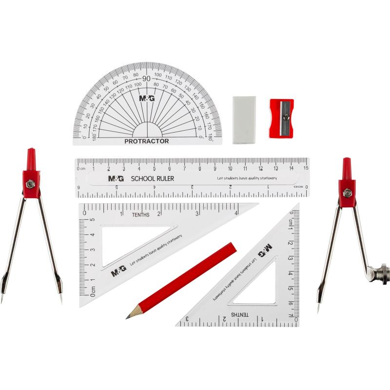 Готовальня  M&G, 10 предм, в метал коробке