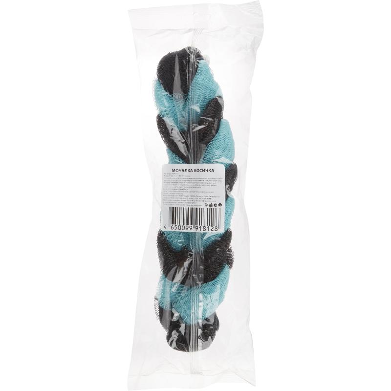 Мочалка для тела Косичка нейлон 80гр 9зв 8128 в ассортименте