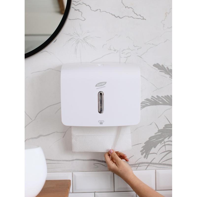 Диспенсер для полотенец лист Luscan Prof Etalon Z-слож белый 151060