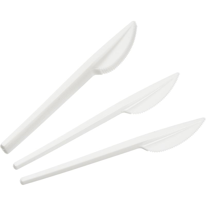 Нож одноразовый 165мм, белый, ПС 4000шт/кор