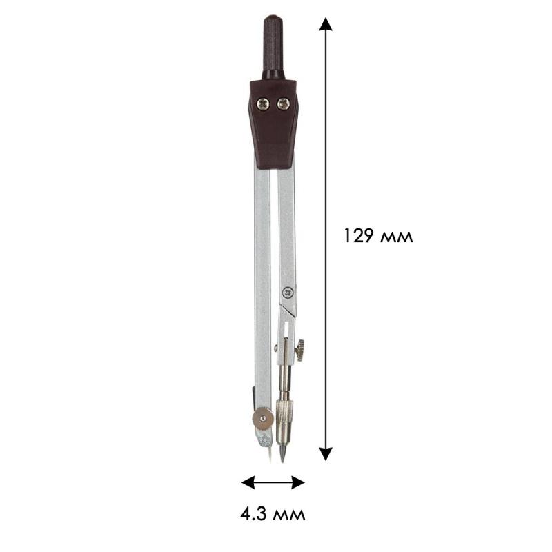Готовальня Attache BF-A6 3пр/наб,циркуль 129мм,серебр,пласт.пенал,европодв