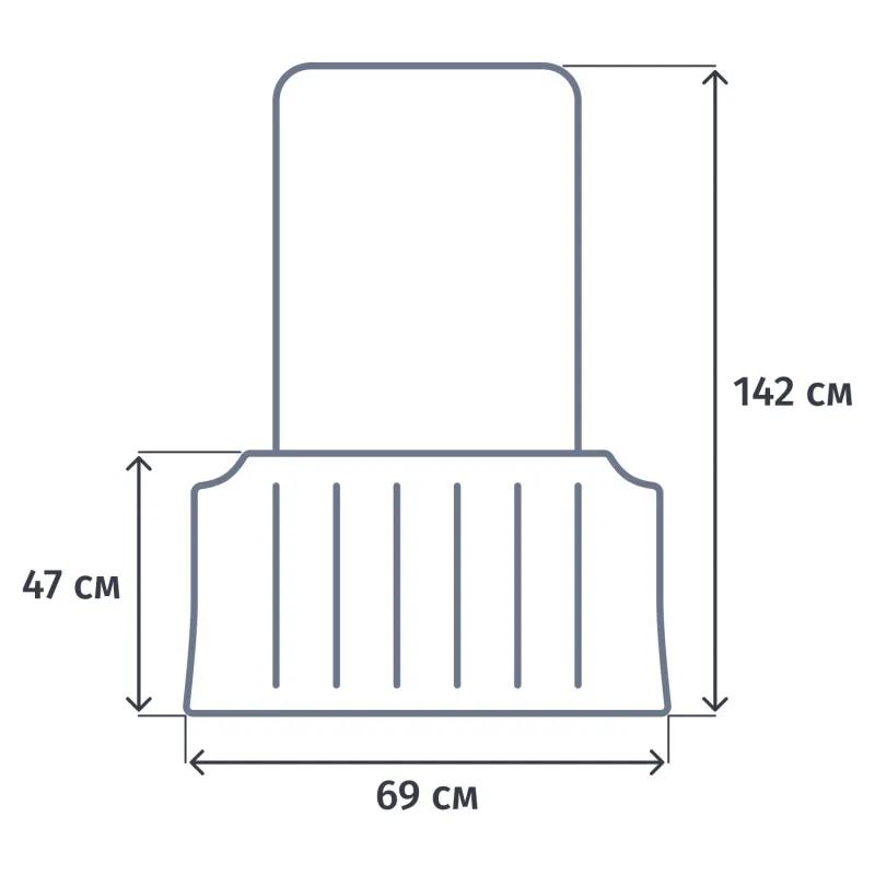 Движок для уборки снега пластик 690х470х1420мм стальн рукоят Сибртех 61642