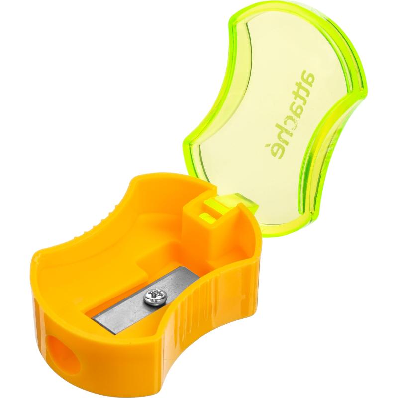 Точилка Attache, 1 отверстие, с контейнером, эргономичн, в ассорт