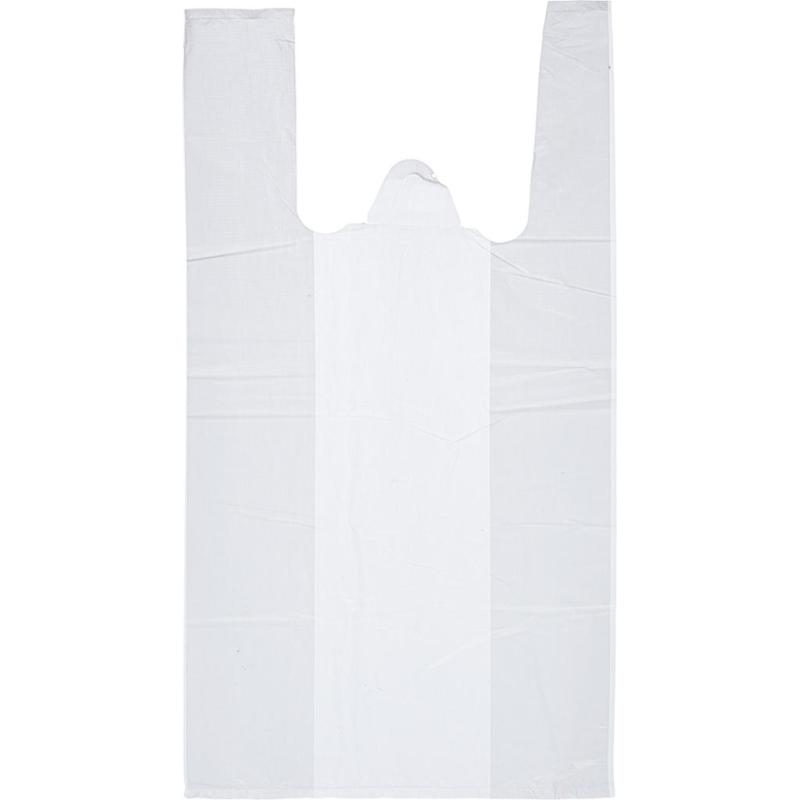 Пакет-майка ПНД 25+12х45 см, 12 мкм, 200 шт/уп, белый