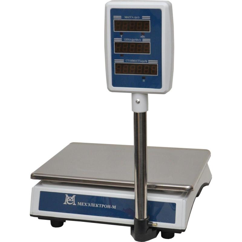 Весы торговые Мехэлектрон-М ВР4900-15-2Д-СДБ 01М до 15 кг,LЕD, со стойкой
