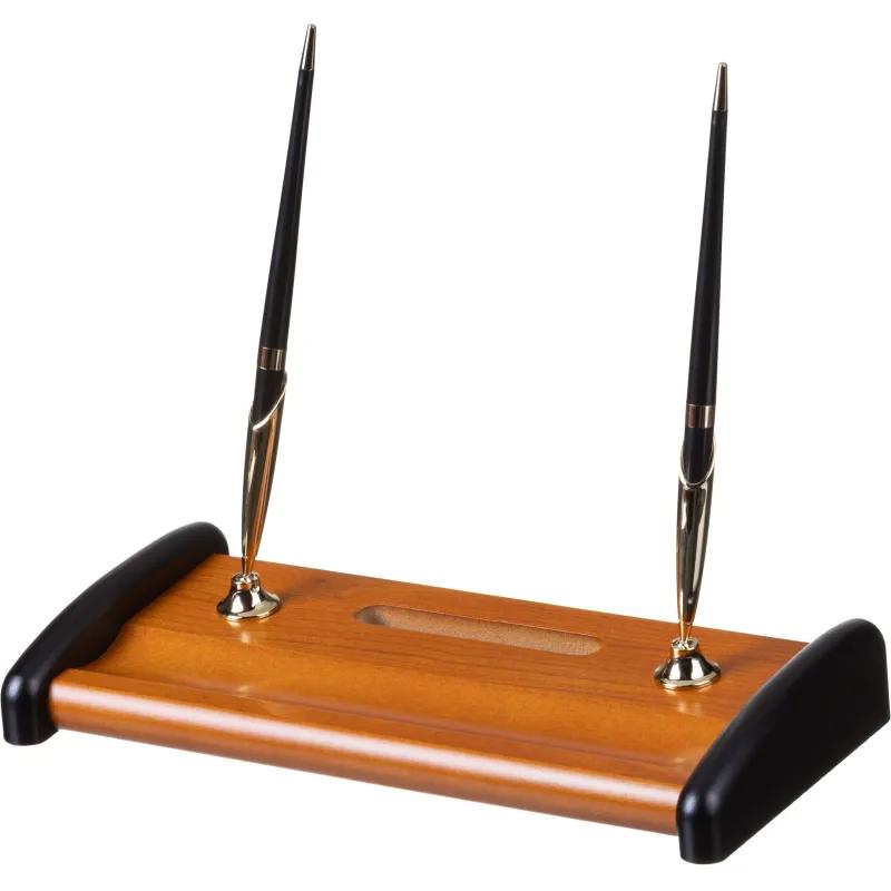 Набор настольный 5M-3A на 5 предметов из МДФ, цвет: коричневый/черный