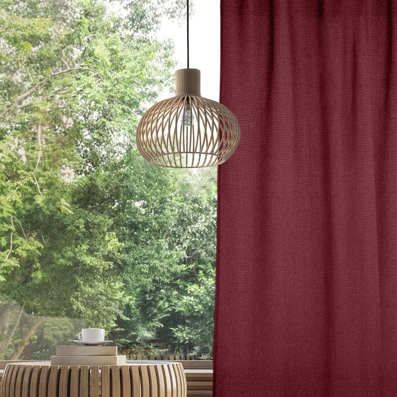 Штора Волшебная Ночь, Рогожка 165х270 см Бордо 791098