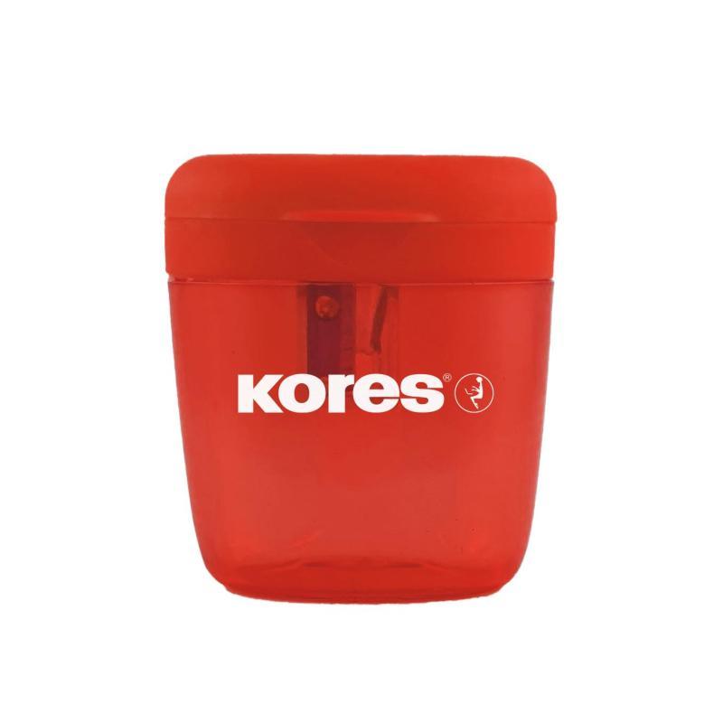 Точилка Kores DEPOSITO 1X одно отверстие, цвета в ассортименте 35809