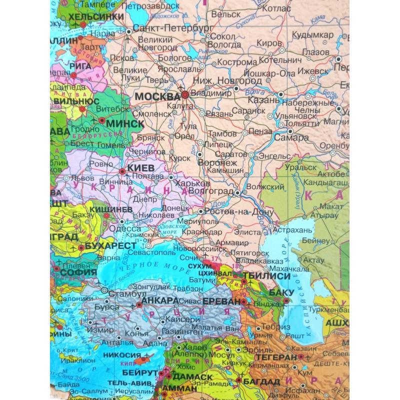 Карта настенная Мир политическая  1:25млн.,1,43х1,02м