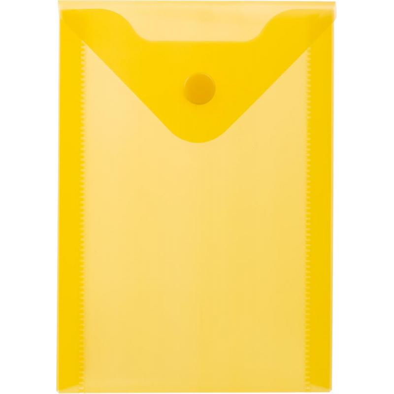 Папка-конверт на кнопке А6105x148мм, 180 мкм,Attache  ассорти, 10шт.уп