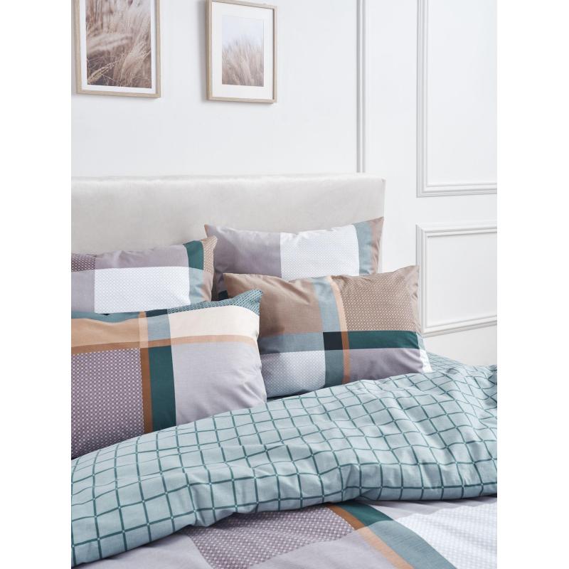 Постельное белье Евро Поплин (нав.70х70-2шт),Shepard