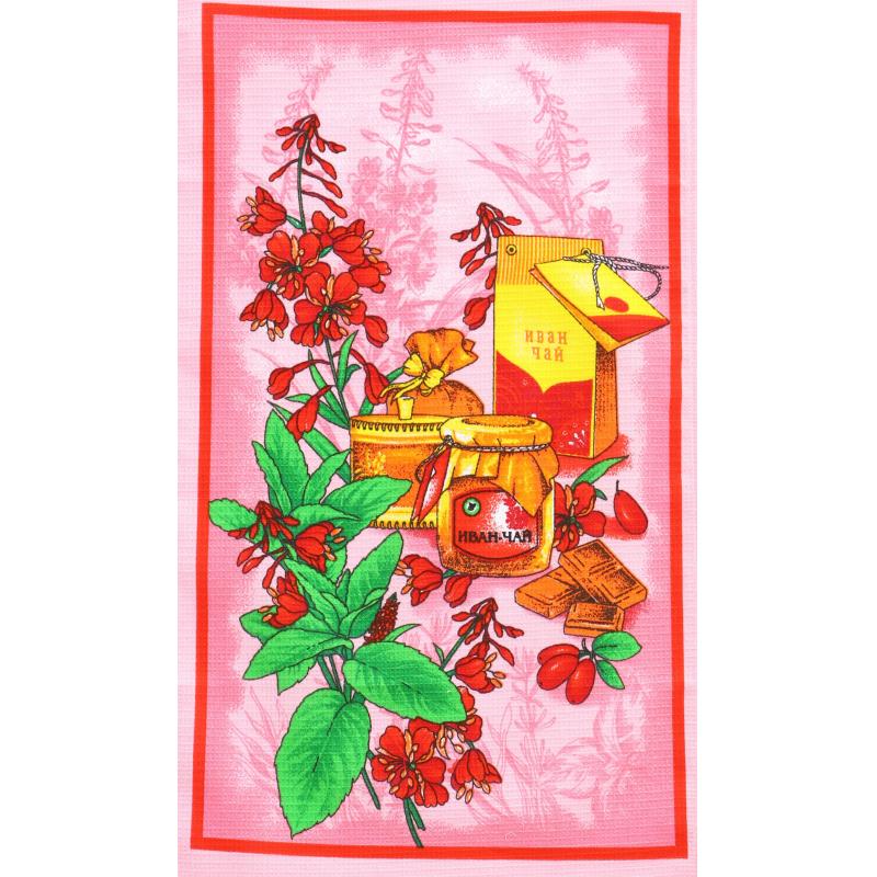 Набор полотенец 35х60- 4 шт., вафля 160 гр/м2, Русский стол микс