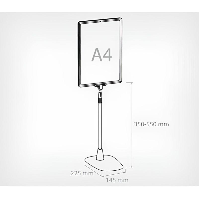 Набор стойка напольная раздвижная макс. 550мм,А4,прозрач.(2шт)