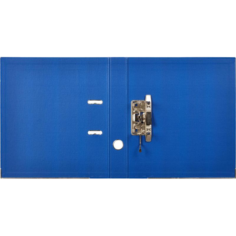 Папка-регистратор Комус Стандарт 50мм синяя, ПБП2, карм.кор., мет.уг