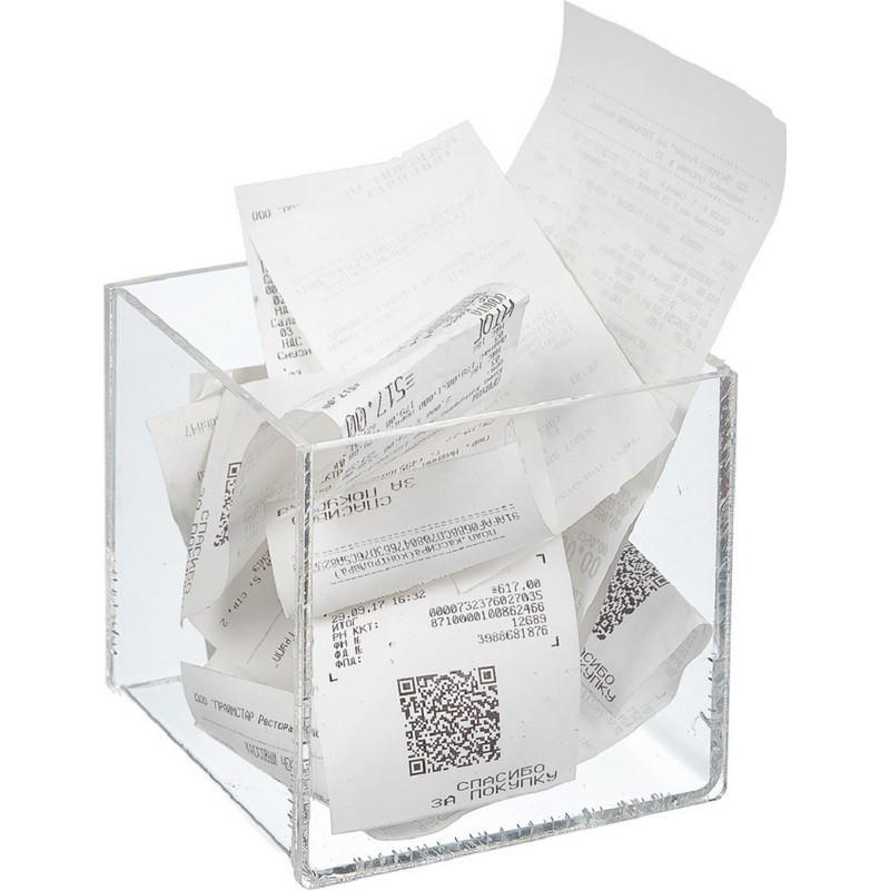 Подставка для чеков акрил, 100х100мм), 1шт