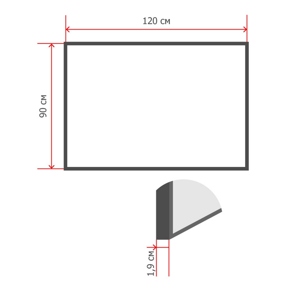 Доска Софтборд текст.90х120 Комус серый агат