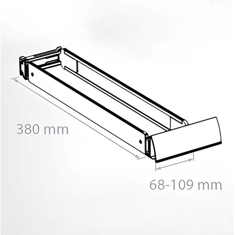 Рамка раздвижная EASYFACE 380 мм, цвет серый, упаковка 5 шт/уп