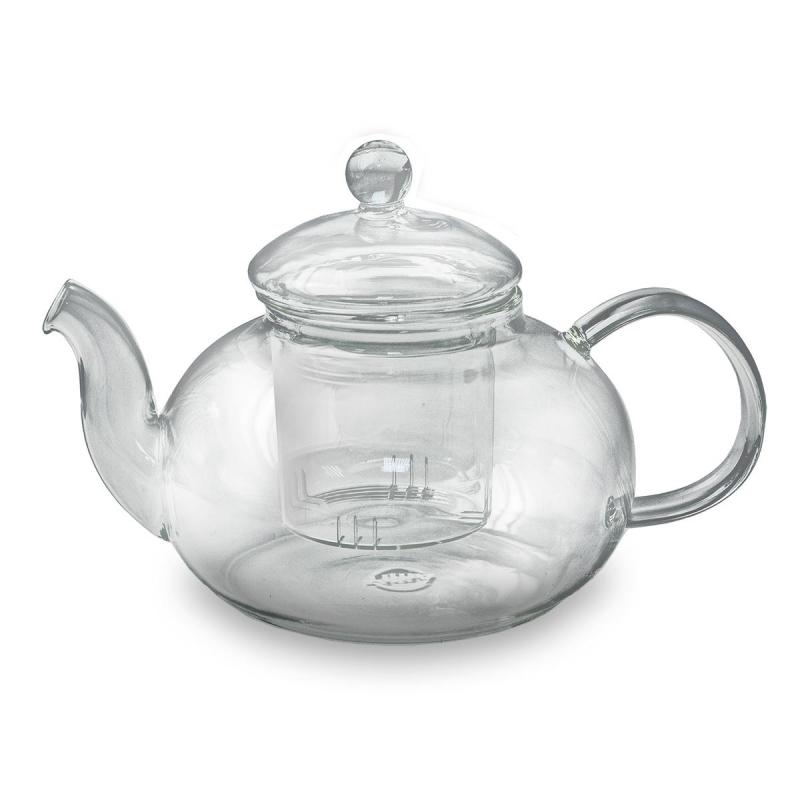 Чайник заварочный 1000мл стекл. ЛИПОВЫЙ ЦВЕТ со стеклянным ситом (TP075)
