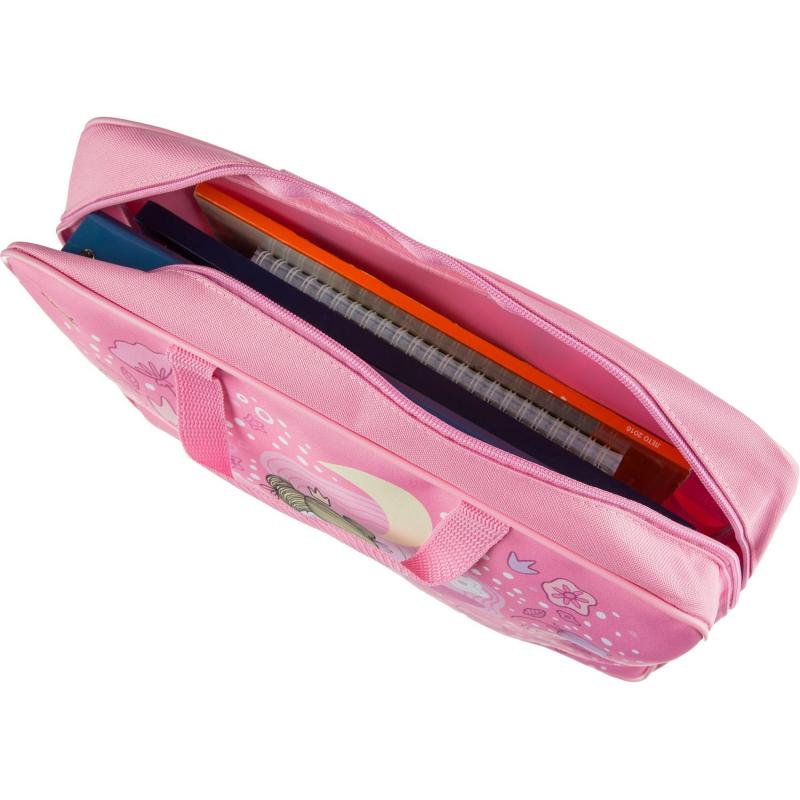 Папка для тетрадей  Фея А4 на молнии с ручками,ткань,75мм,ПМД-4-20