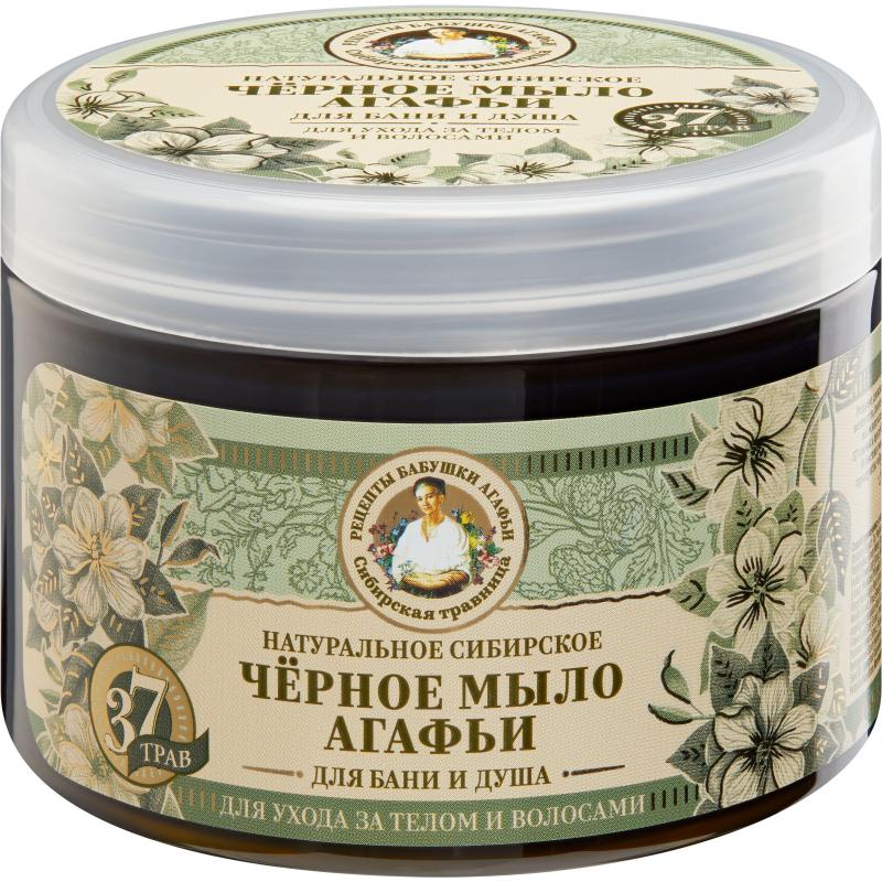 Мыло для бани Черное мыло Агафьи Травы и сборы Агафьи РБА 500 мл
