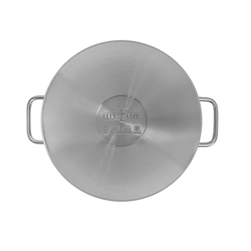 Кастрюля 5л нерж.тройное дно d=235 h=130,с кр.,серияSatin LUXSTAHL кт3156